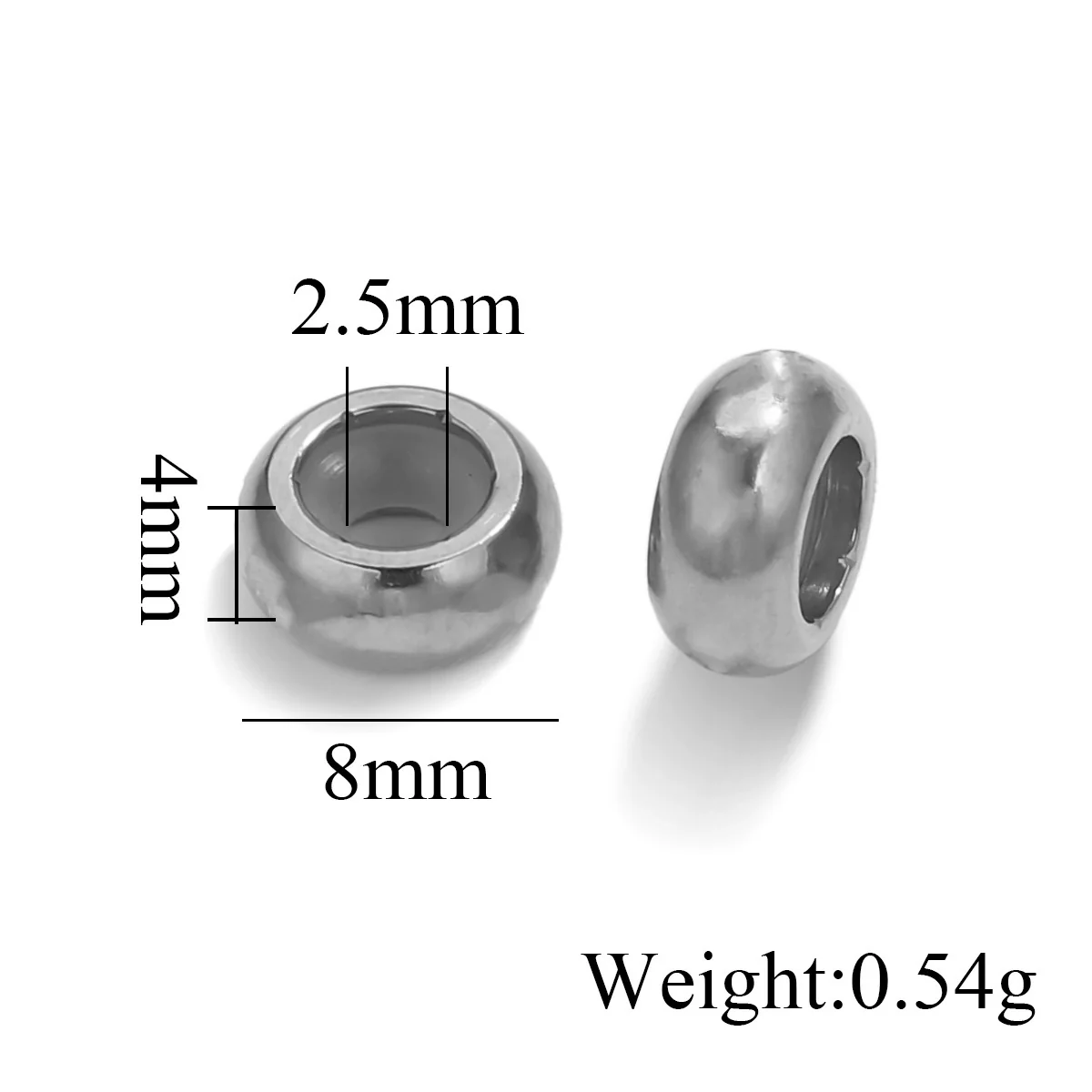 Wholesale Handmade Stainless Steel And Silicone Loose Round Beads Jewelry With Glossy Geometric Design And Electroplating - Image 10