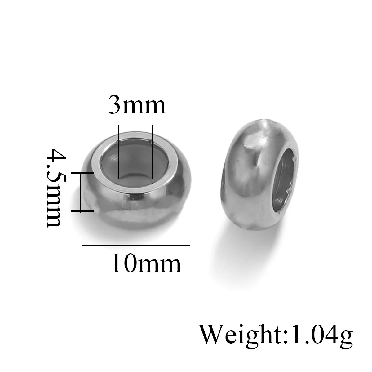 Wholesale Handmade Stainless Steel And Silicone Loose Round Beads Jewelry With Glossy Geometric Design And Electroplating - Image 11