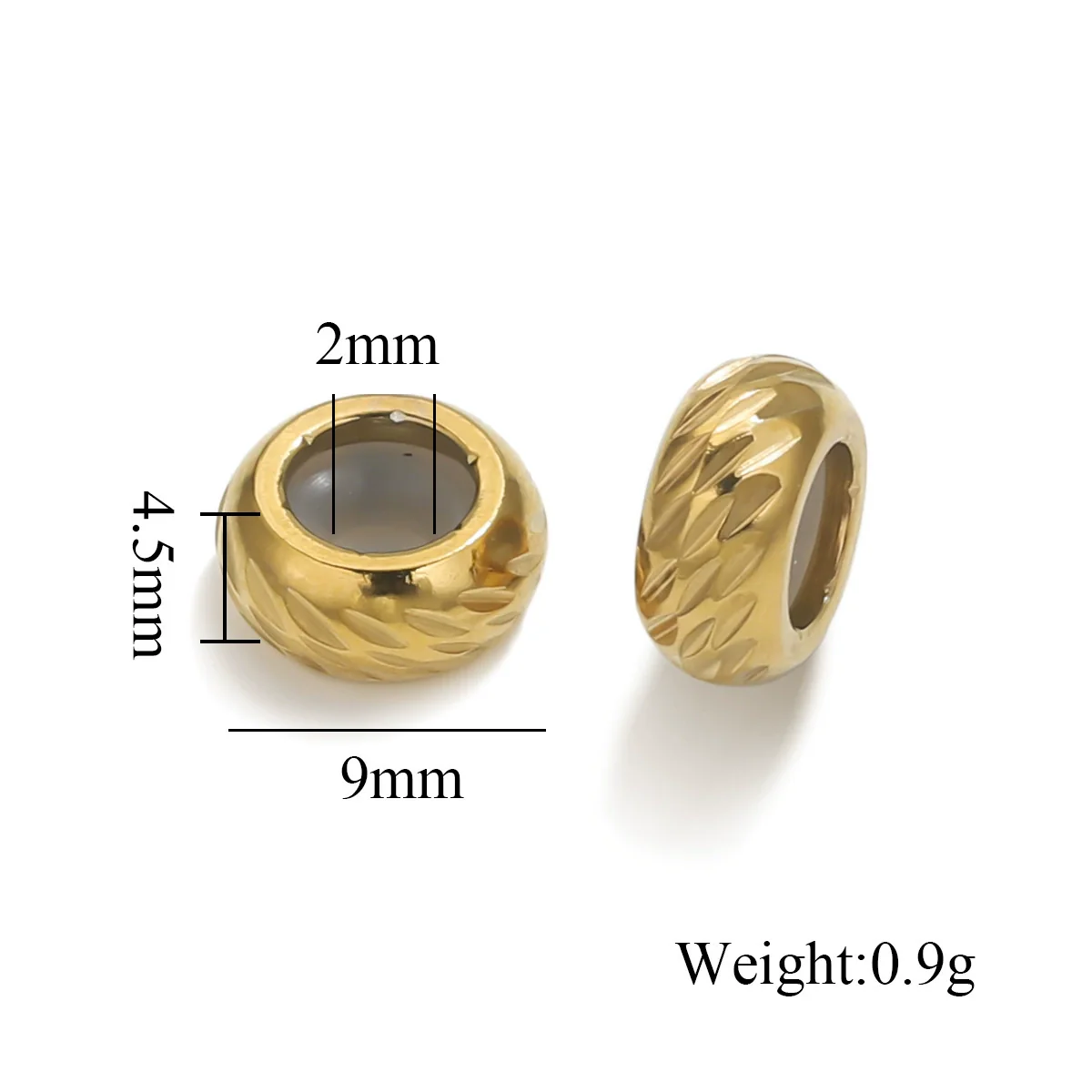 Wholesale Handmade Stainless Steel And Silicone Loose Round Beads Jewelry With Glossy Geometric Design And Electroplating - Image 46