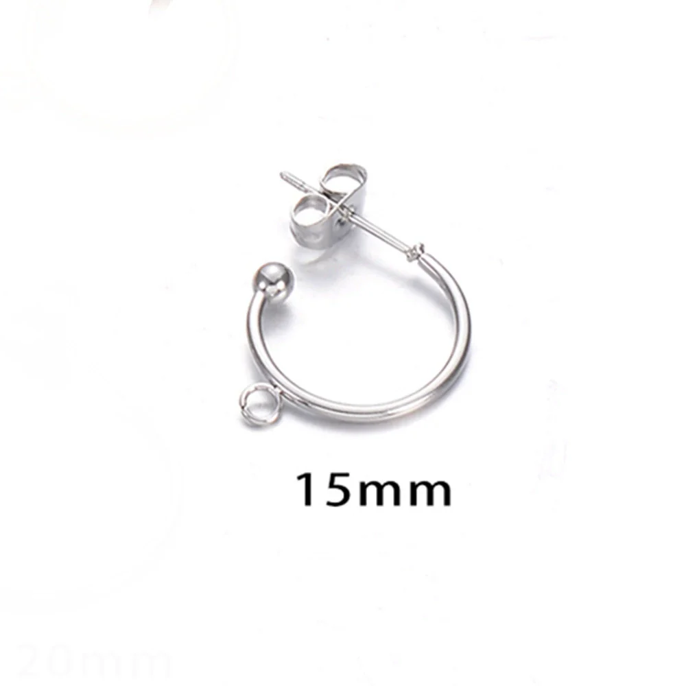 Wholesale Handmade Stainless Steel Cshaped Earrings With Electroplating Treatment - Image 6