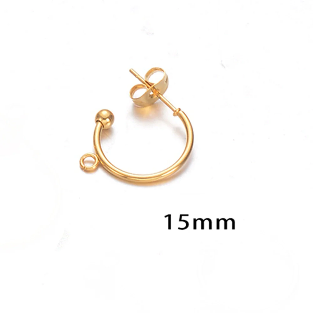 Wholesale Handmade Stainless Steel Cshaped Earrings With Electroplating Treatment - Image 7