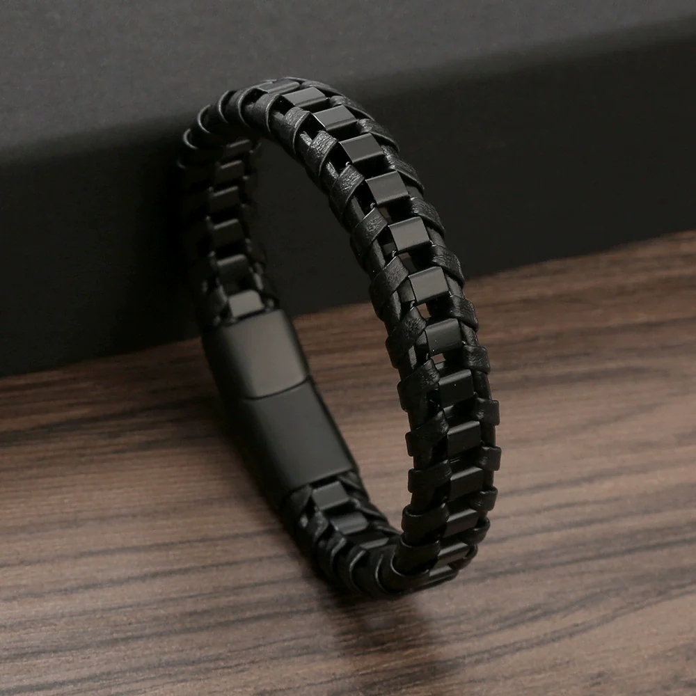 Wholesale Handmade Stainless Steel Geometric Bracelets For Men And Women With Polishing Treatment - Image 2