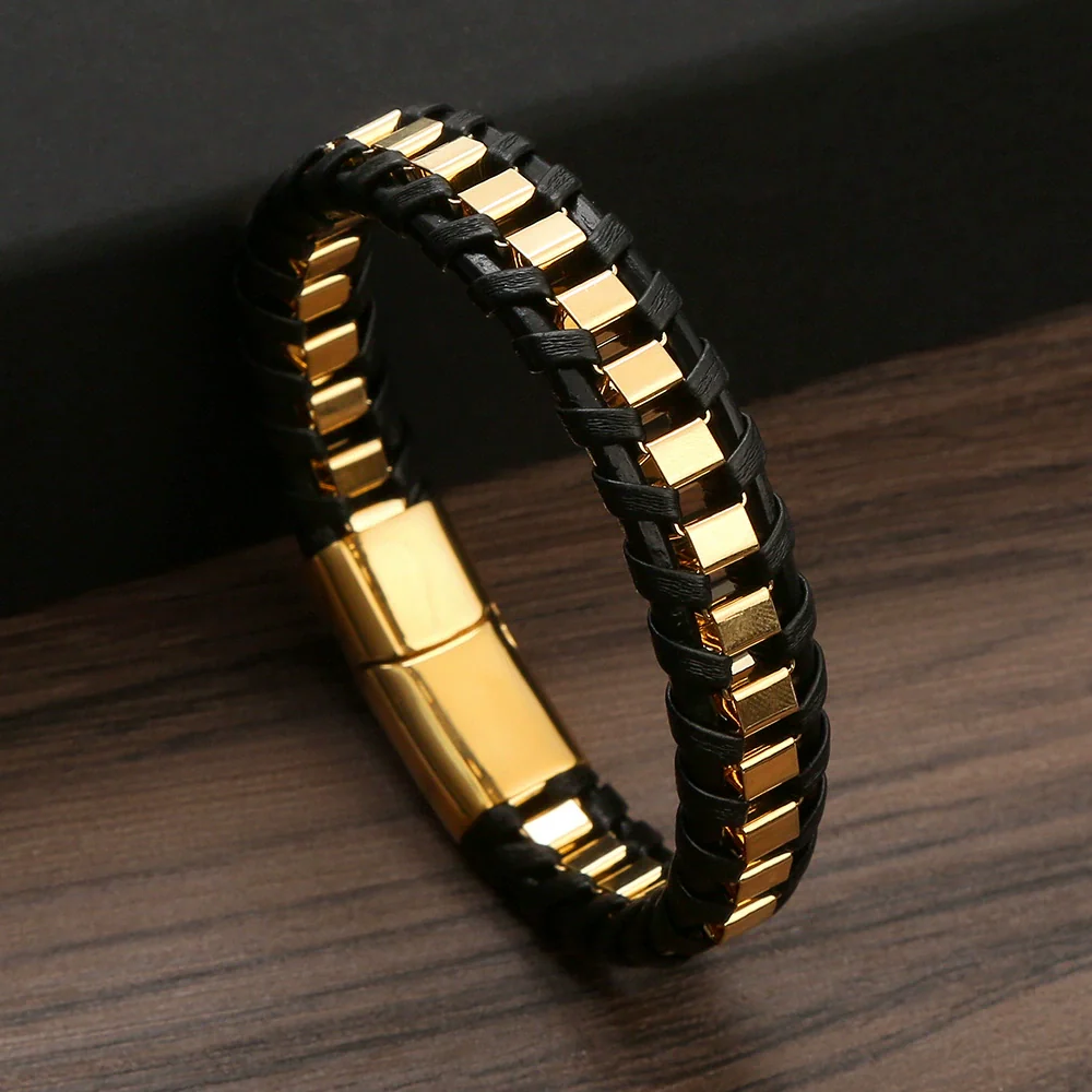 Wholesale Handmade Stainless Steel Geometric Bracelets For Men And Women With Polishing Treatment - Image 7