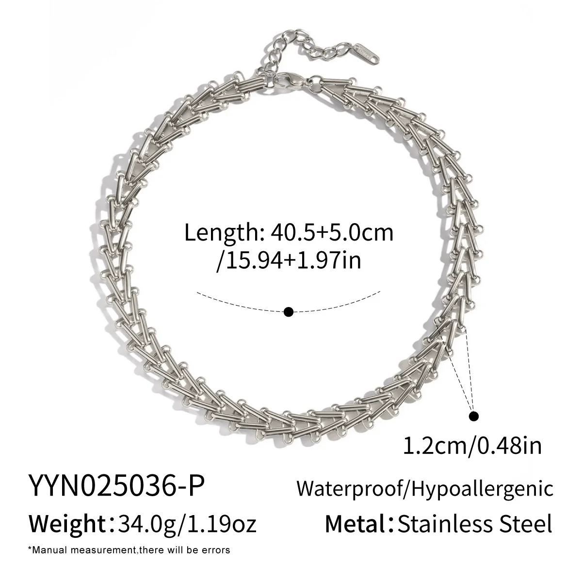 Wholesale Handmade Stainless Steel Geometric Staircase Necklace And Bracelet Set For Women - Image 9