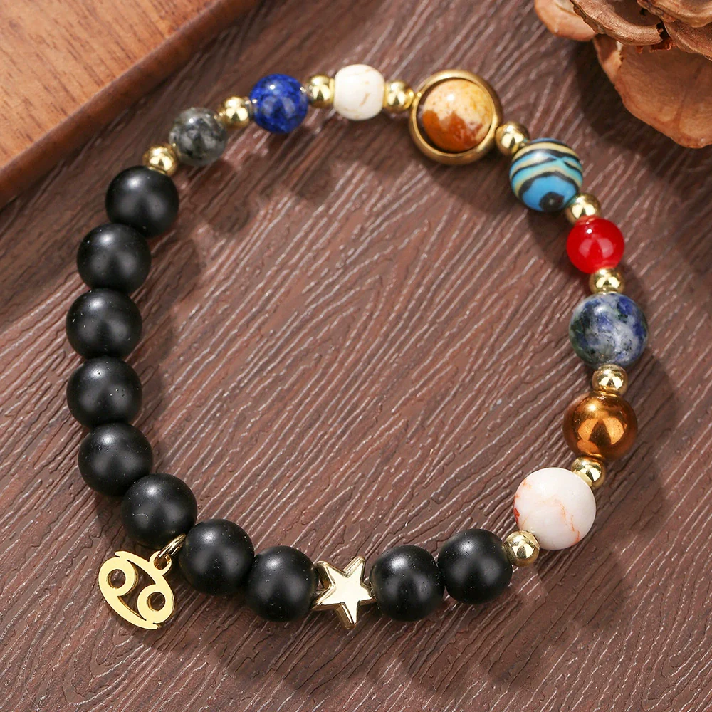 Wholesale Handmade Unisex Beaded Bracelet With Stainless Steel Stone Alloy And Geometric Pendant - Image 2