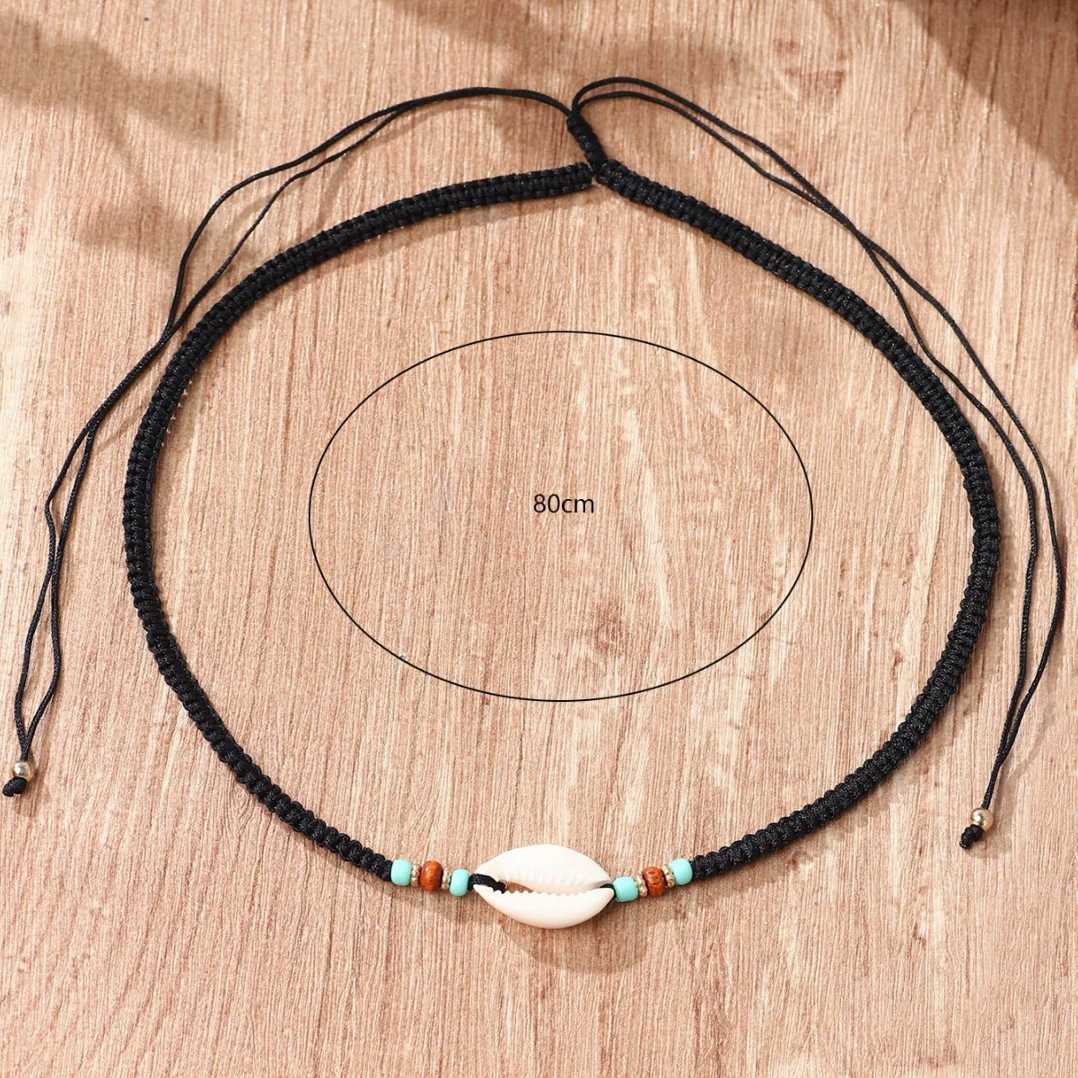 Wholesale Handmade Vintage Bohemian Style Wax Rope Vervain Chain Clavicle Necklace Jewelry - Image 4