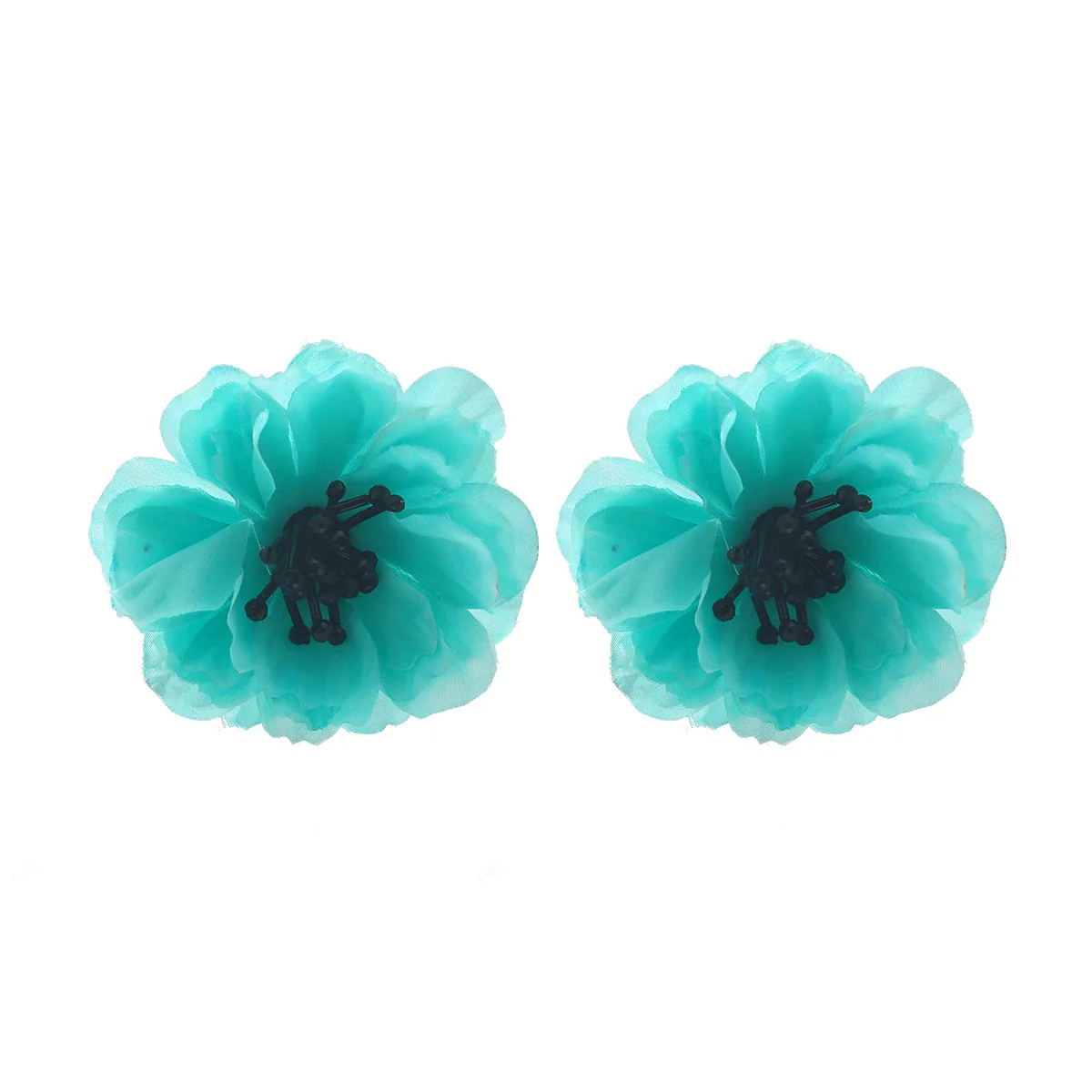 Wholesale Handmade Zinc Alloy Flower Earrings Light Luxury Style Hand Knitted - Image 5