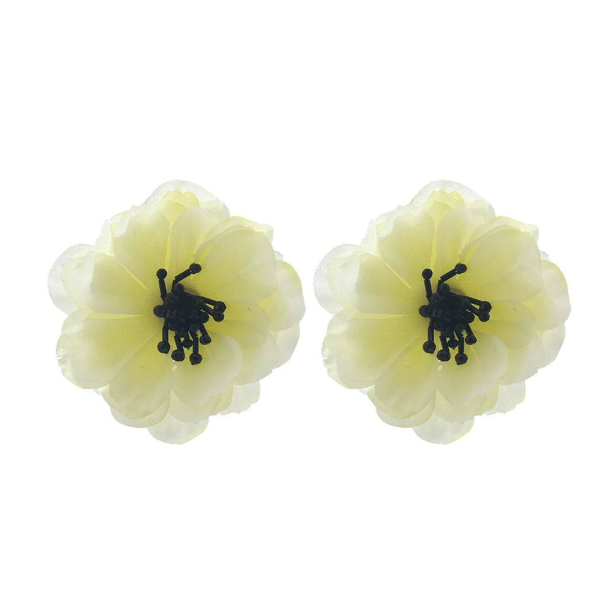 Wholesale Handmade Zinc Alloy Flower Earrings Light Luxury Style Hand Knitted - Image 7