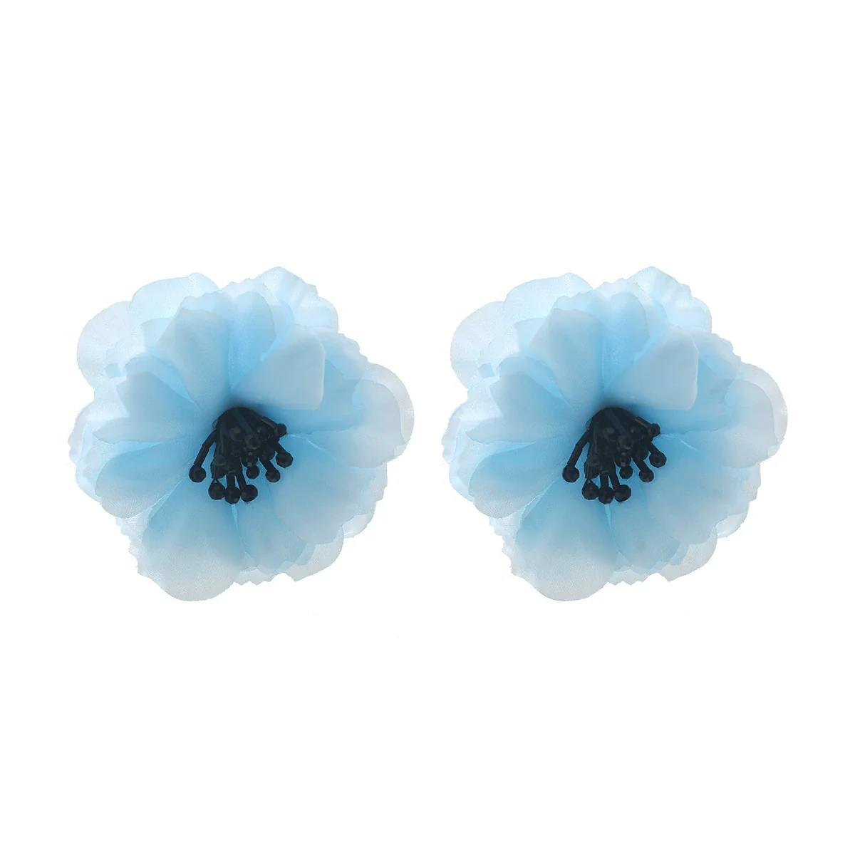 Wholesale Handmade Zinc Alloy Flower Earrings Light Luxury Style Hand Knitted - Image 9
