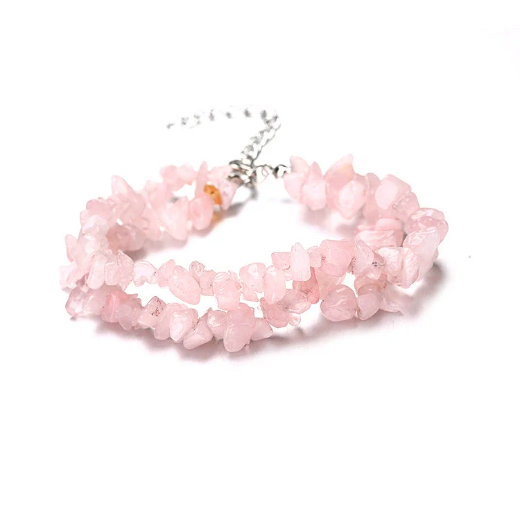 Wholesale Handworn Natural Crystal Agate Amethyst Double Bracelet Handmade Geometric Style - Image 8