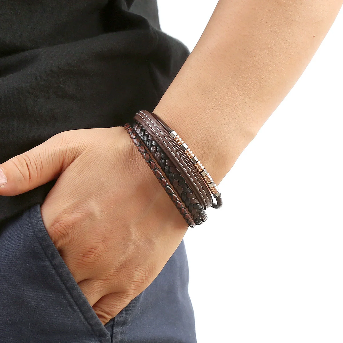 Wholesale Handwoven Stainless Steel Bracelets For Men And Women Original Design - Image 2