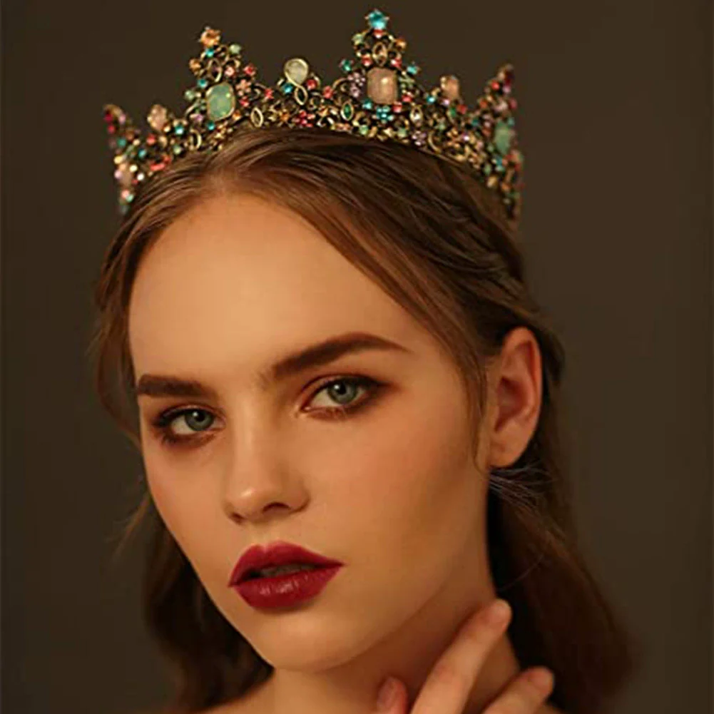 Wholesale Headwear Baroque Diamond Metal Crown Electroplated For Women - Image 3