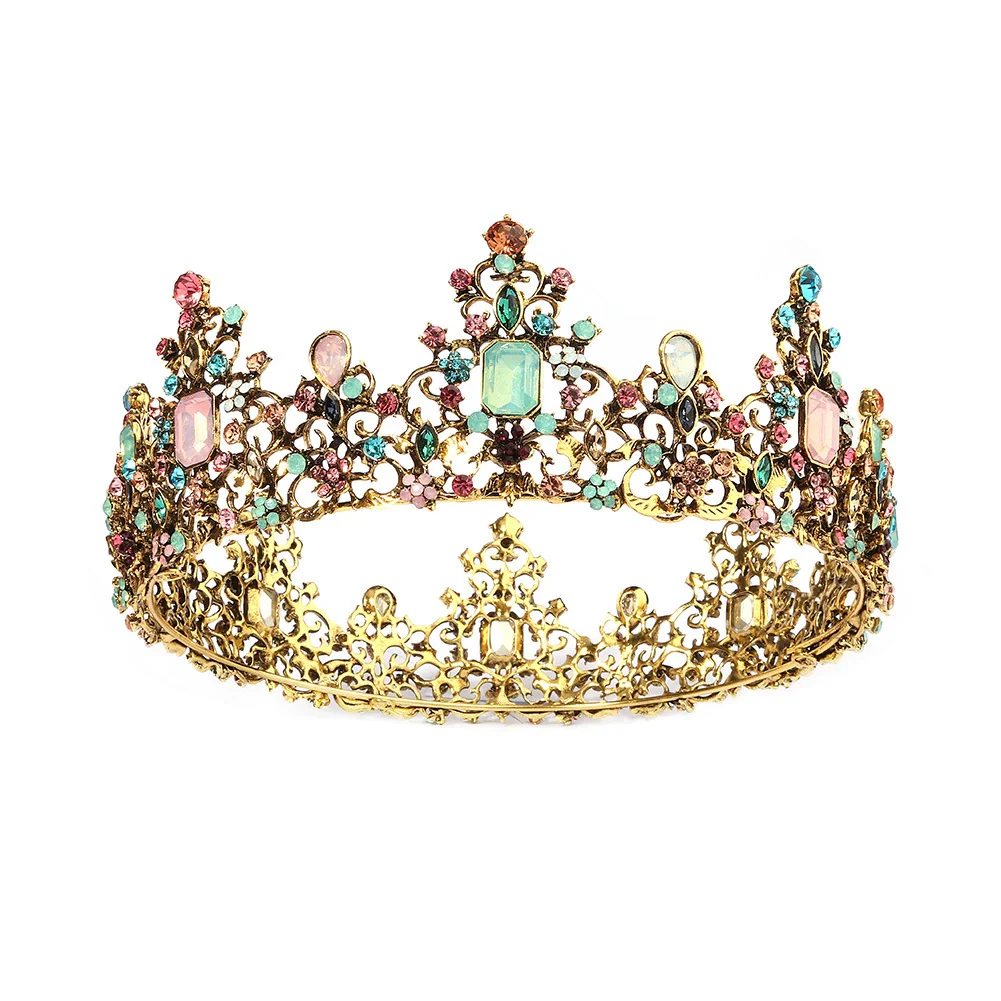 Wholesale Headwear Baroque Diamond Metal Crown Electroplated For Women - Image 5