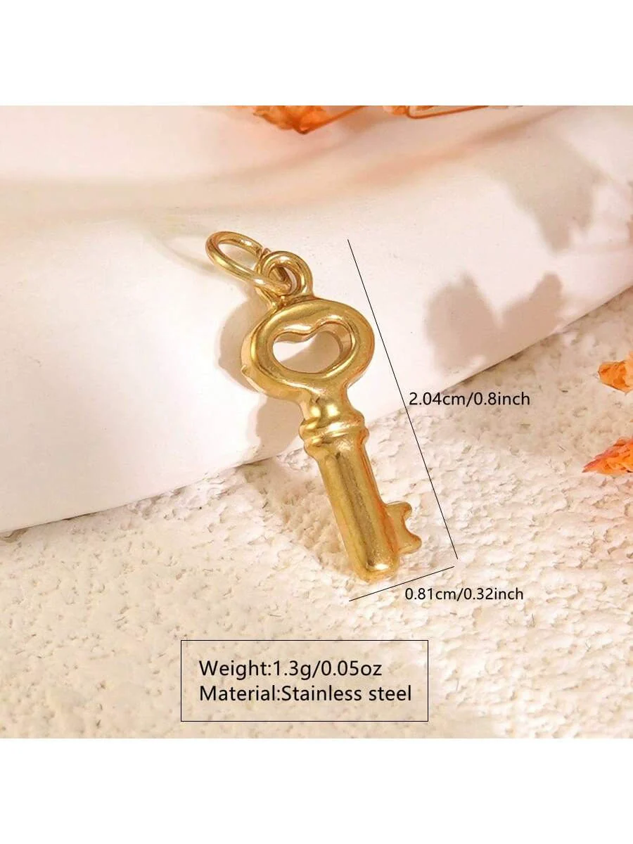 Wholesale Heart Shape Stainless Steel Electroplated Necklace Pendant Accessories Retro Fashion Diy - Image 10
