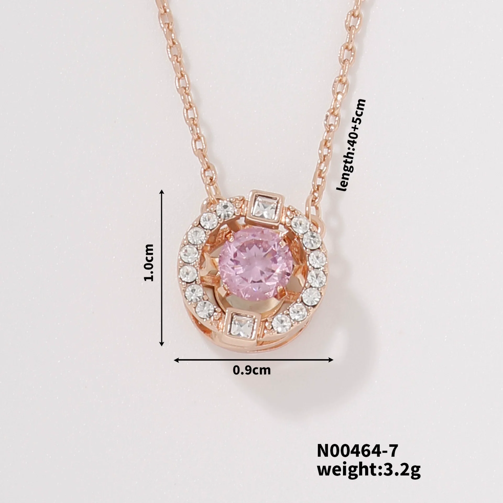 Wholesale Heart Shaped Stainless Steel And Copper Zircon Pendant Necklace With Electroplating In Fashion Geometric Style For Women - Image 8