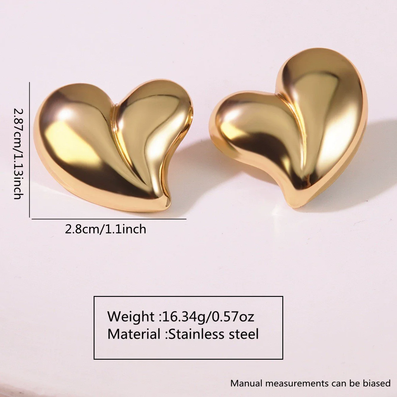 Wholesale Heartshaped Stainless Steel Stamped Love Earrings For Women Light Luxury Style - Image 6