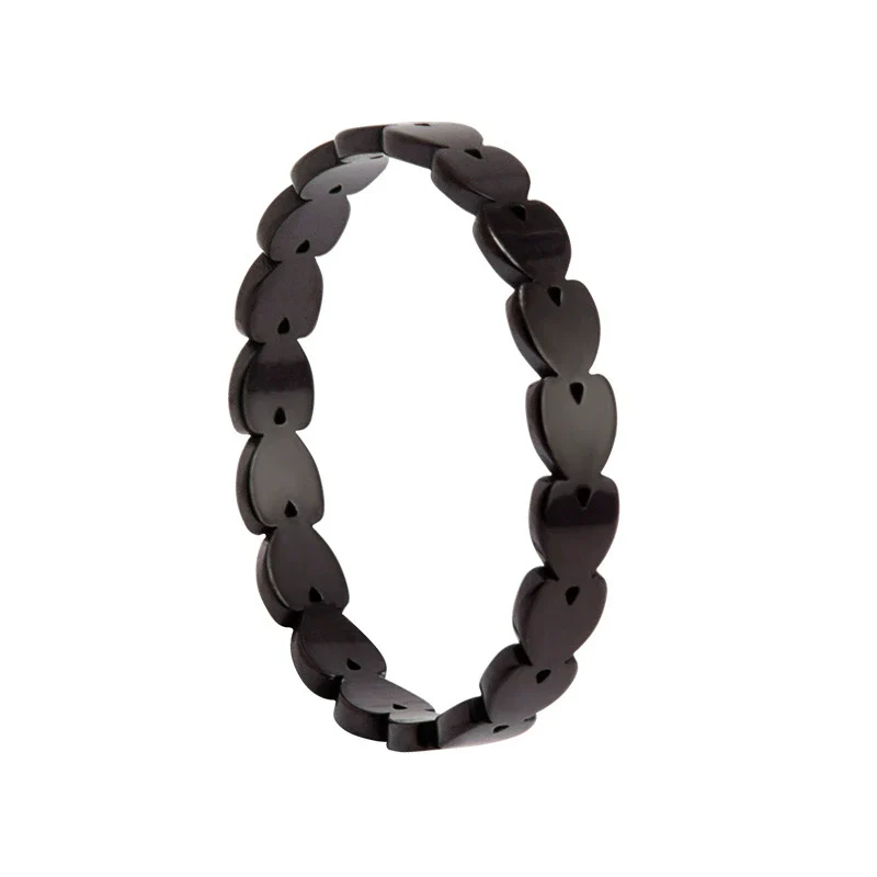 Wholesale Heartshaped Titanium Steel Women's Ring With Electroplating - Image 8