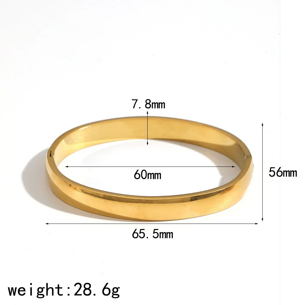 Wholesale Highend Geometric Diamondencrusted 18K Goldplated Stainless Steel Bracelet - Image 6