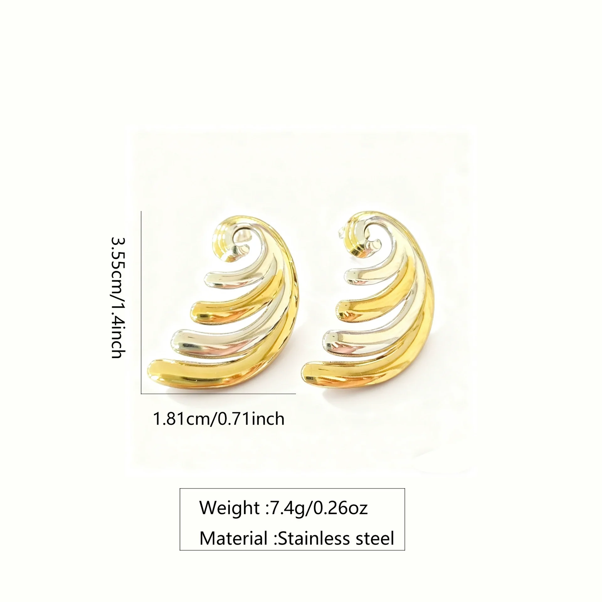 Wholesale Highend Geometric Stainless Steel Electroplated Earrings For Women - Image 6
