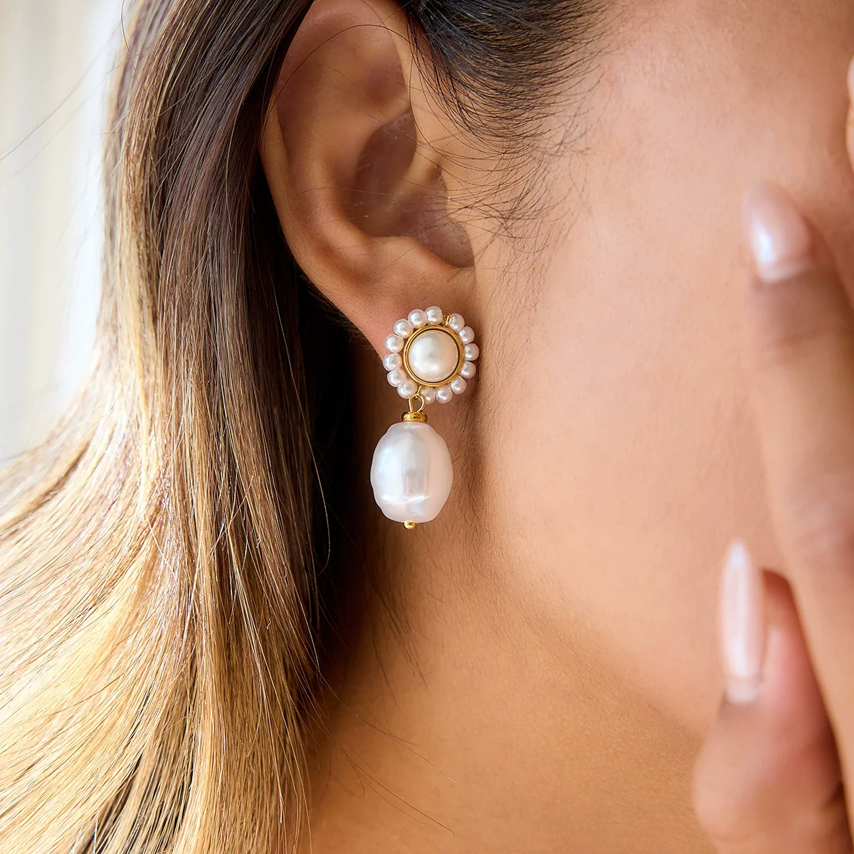Wholesale Highend Minimalist Geometric Stainless Steel Electroplated Earrings For Women
