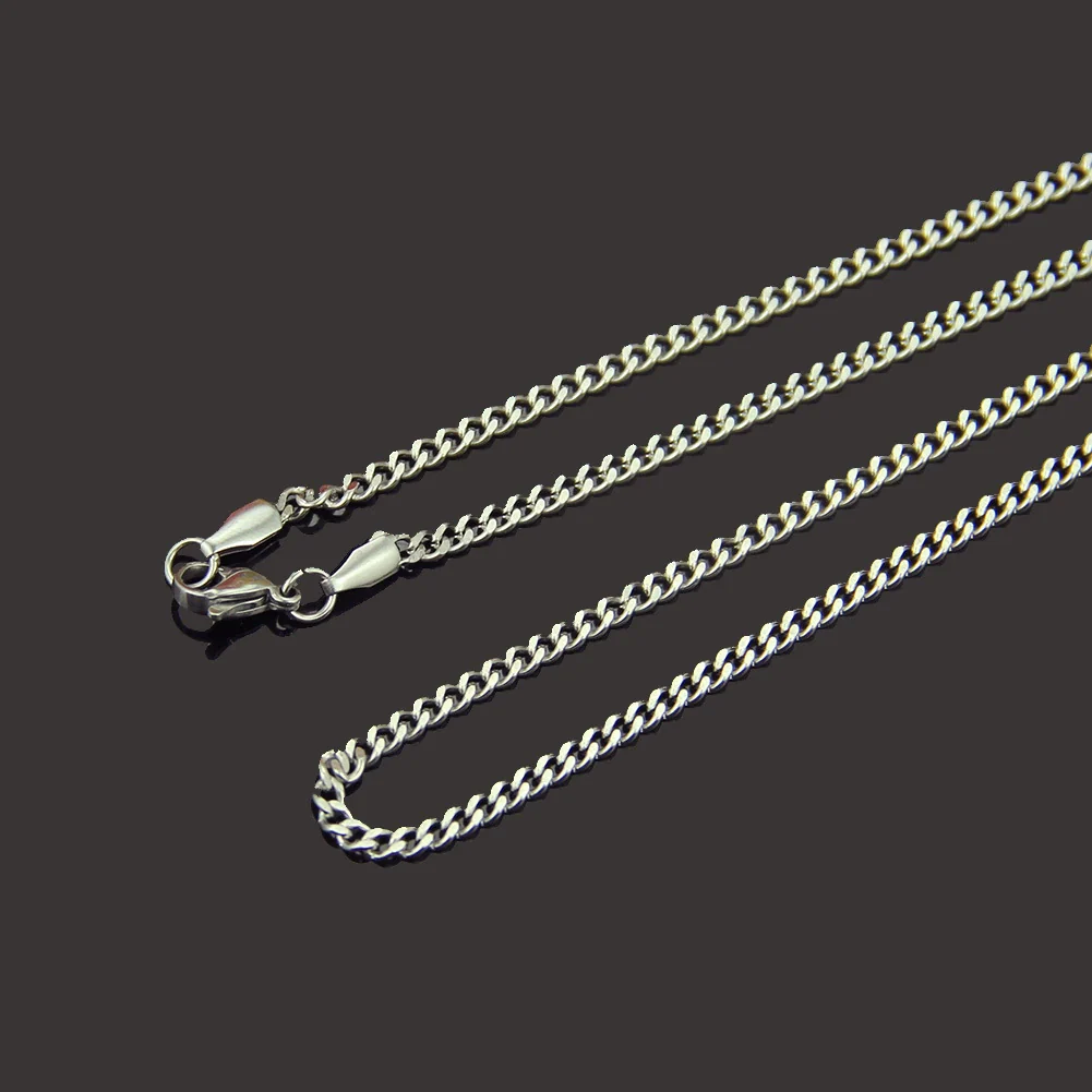 Wholesale Hip Hop Men's Stainless Steel Geometric Cuban Chain Necklace With Vacuum Plating - Image 4