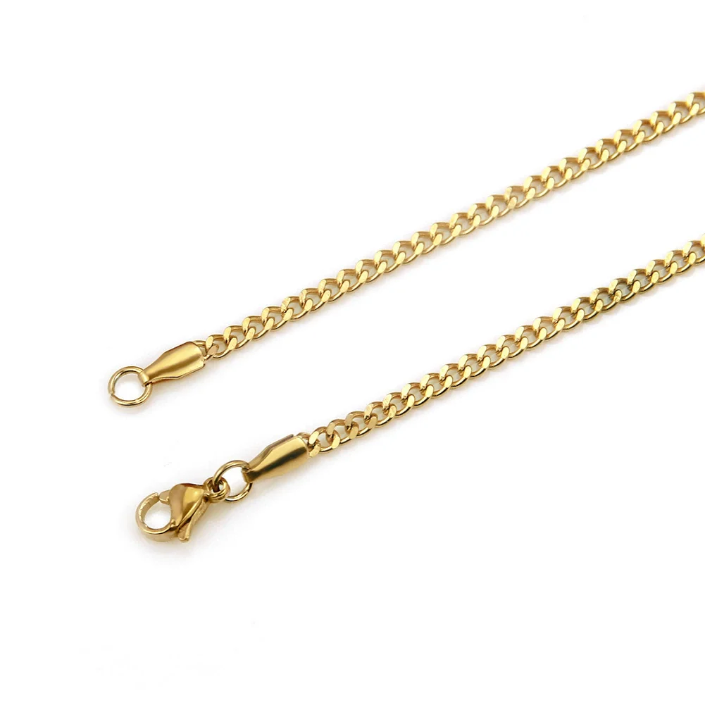 Wholesale Hip Hop Men's Stainless Steel Geometric Cuban Chain Necklace With Vacuum Plating - Image 5
