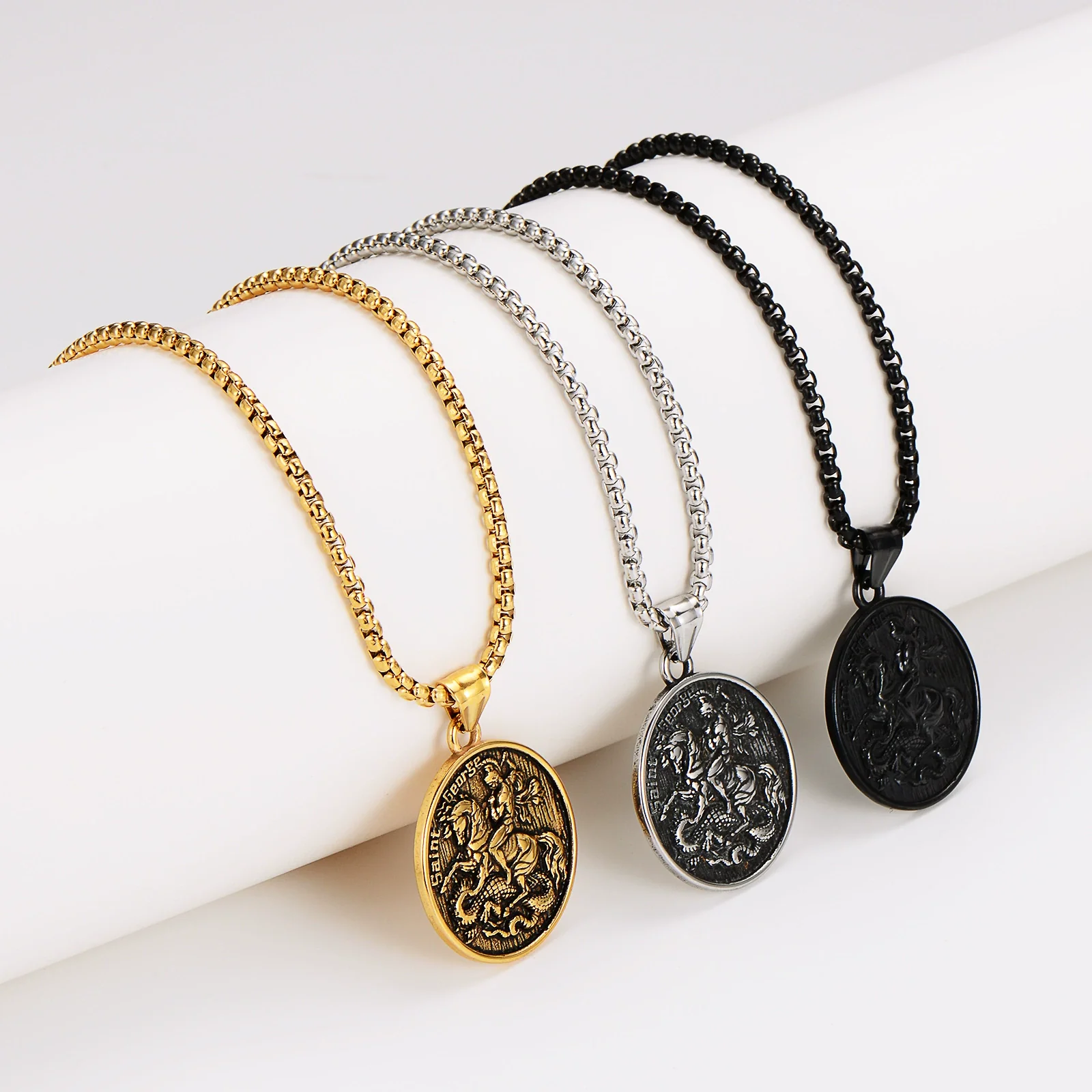 Wholesale Hip Hop Retro Pendant Necklace Stainless Steel Electroplated - Image 4