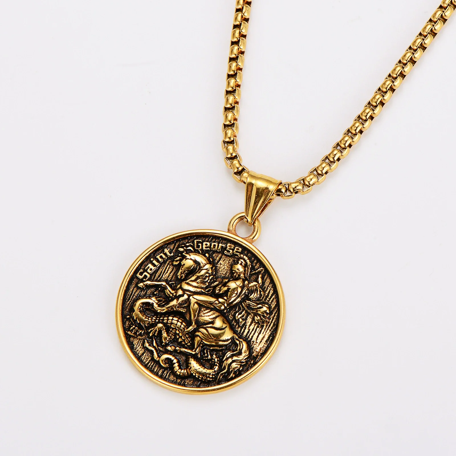 Wholesale Hip Hop Retro Pendant Necklace Stainless Steel Electroplated - Image 7