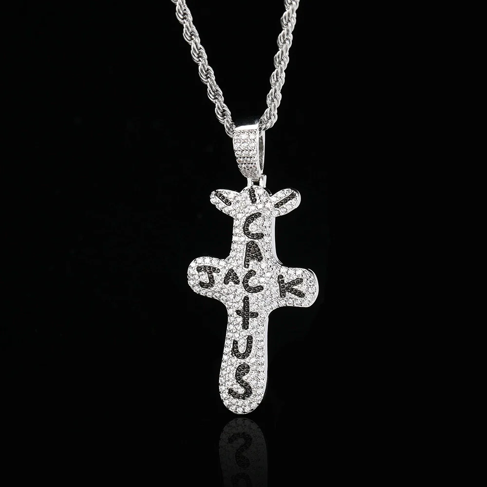 Wholesale Hiphop Cross Copper Zircon Pendant Necklace - Image 28