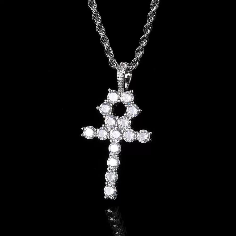 Wholesale Hiphop Cross Copper Zircon Pendant Necklace - Image 32