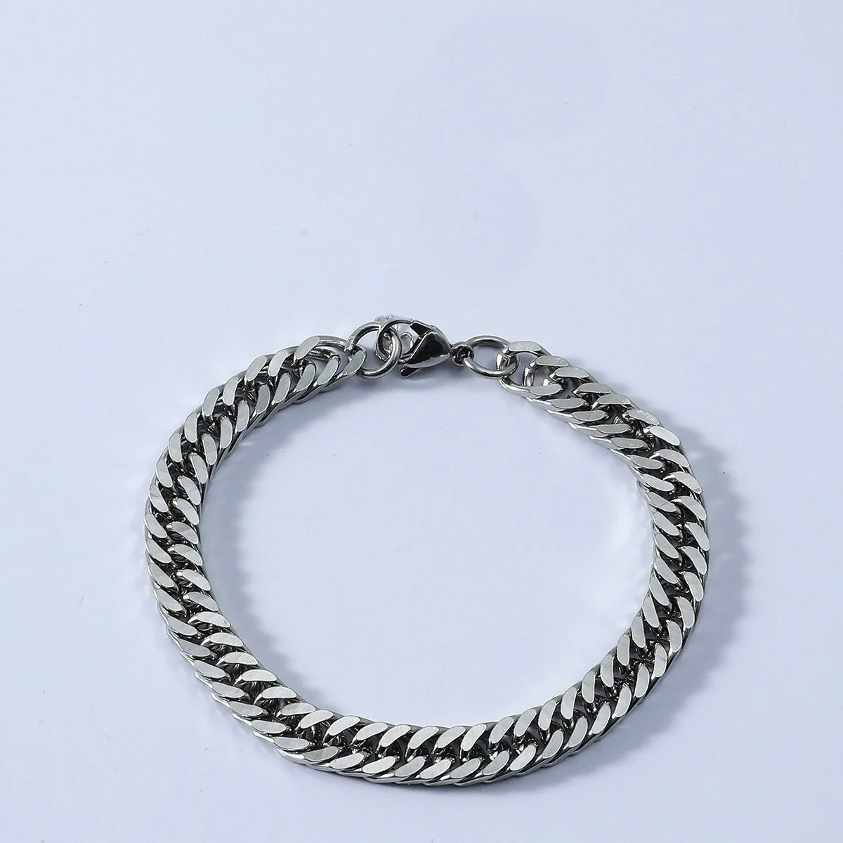 Wholesale Hiphop Cuban Chain Necklace Titanium Steel Geometric Electroplated Jewelry - Image 2