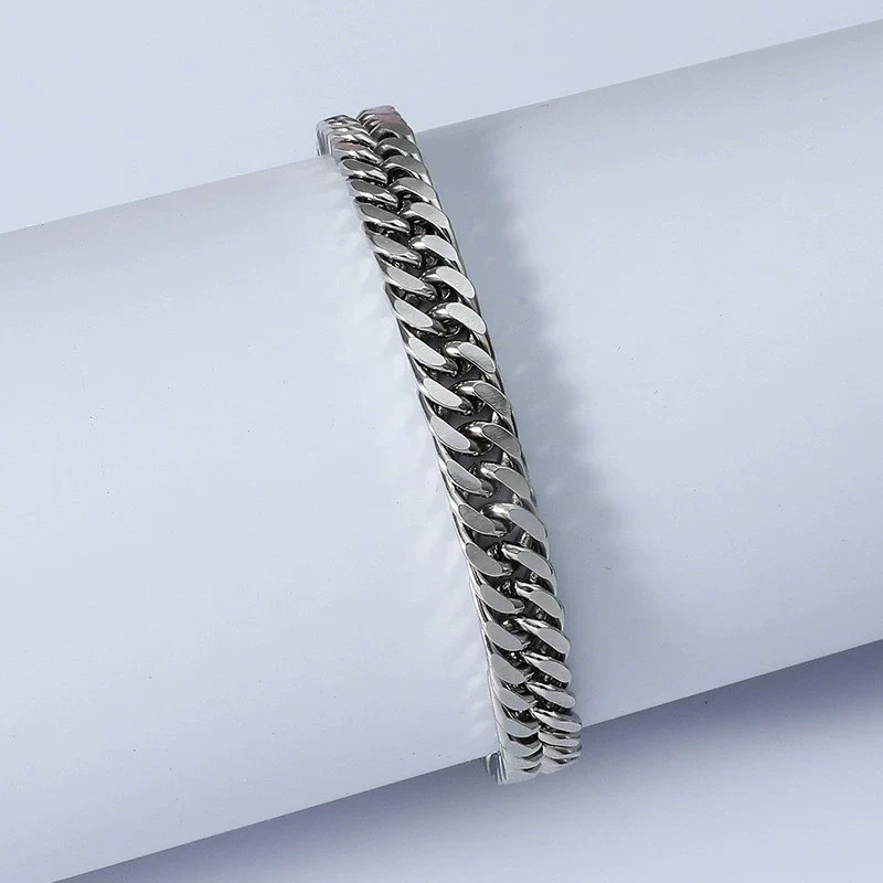 Wholesale Hiphop Cuban Chain Necklace Titanium Steel Geometric Electroplated Jewelry - Image 3