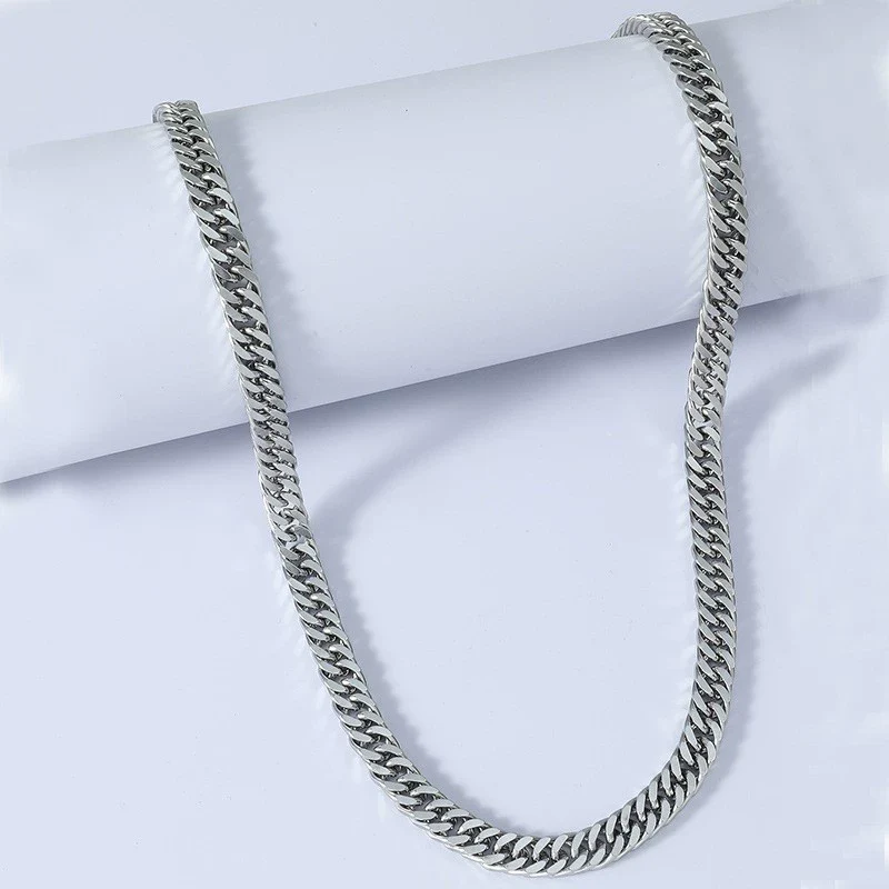 Wholesale Hiphop Cuban Chain Necklace Titanium Steel Geometric Electroplated Jewelry - Image 6
