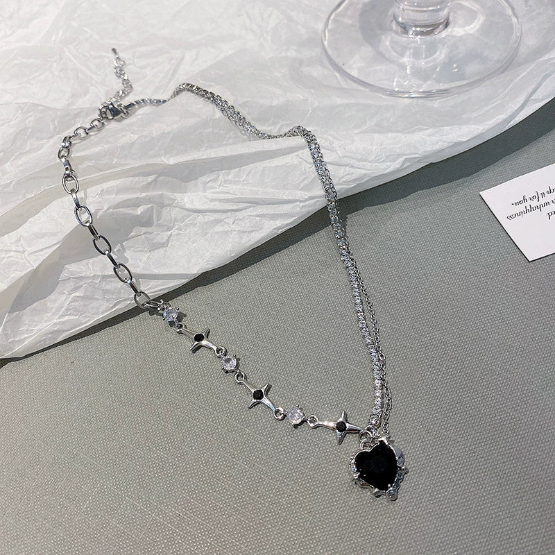 Wholesale Hiphop Fashion Stainless Steel Geometric Pendant Clavicle Chain Necklace For Women Electroplated Metal Accessories - Image 6