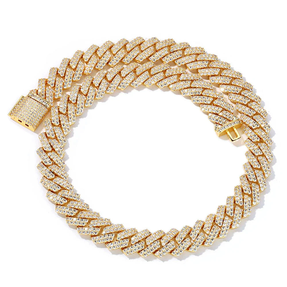 Wholesale Hiphop Jewelry Copper Set Zircon Cuban Chain Necklace - Image 5