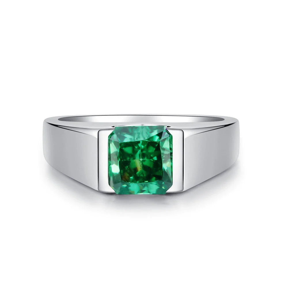 Wholesale Hiphop Ring 925 Sterling Silver Geometric Style Ice Flower Cut Unisex - Image 6