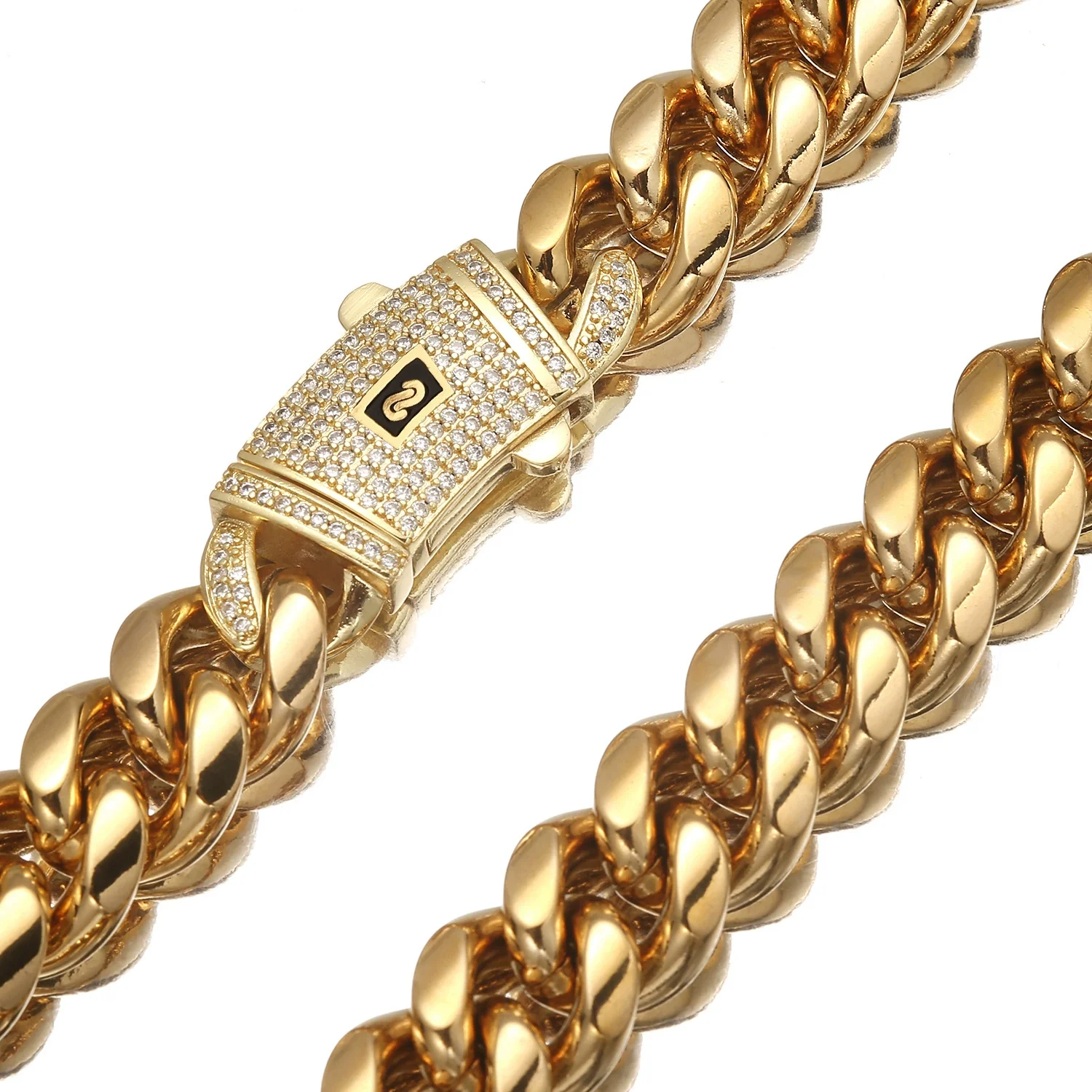 Wholesale Hiphop Stainless Steel Round Geometric Grinding Encrypted Cuban Chain Necklace And Titanium Steel Bracelet - Image 3