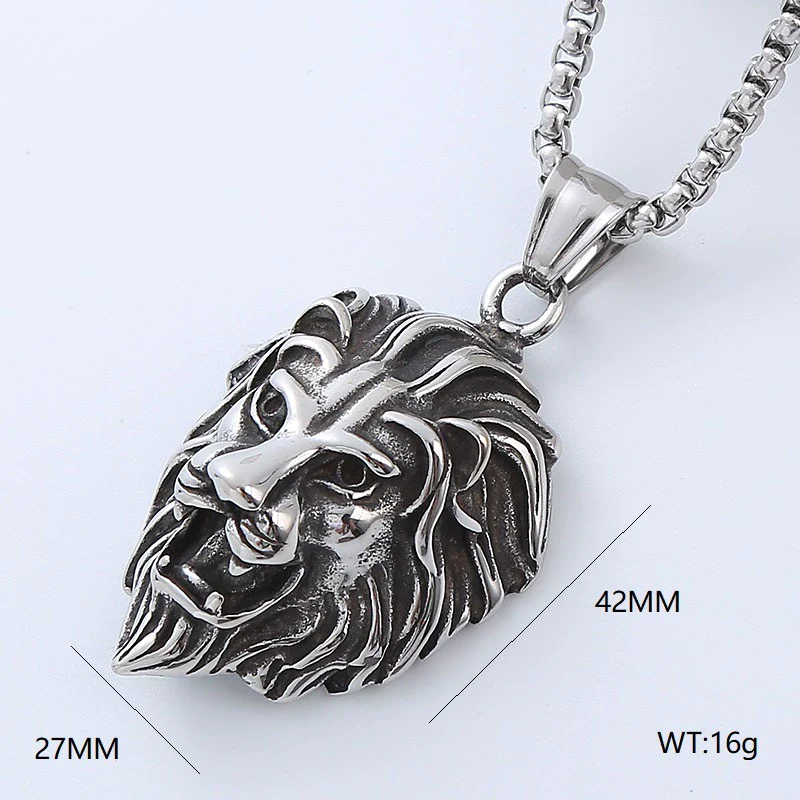 Wholesale Hiphop Street Necklace Titanium Steel Retro Exaggerated Skull Punk Style Geometric Polished - Image 11