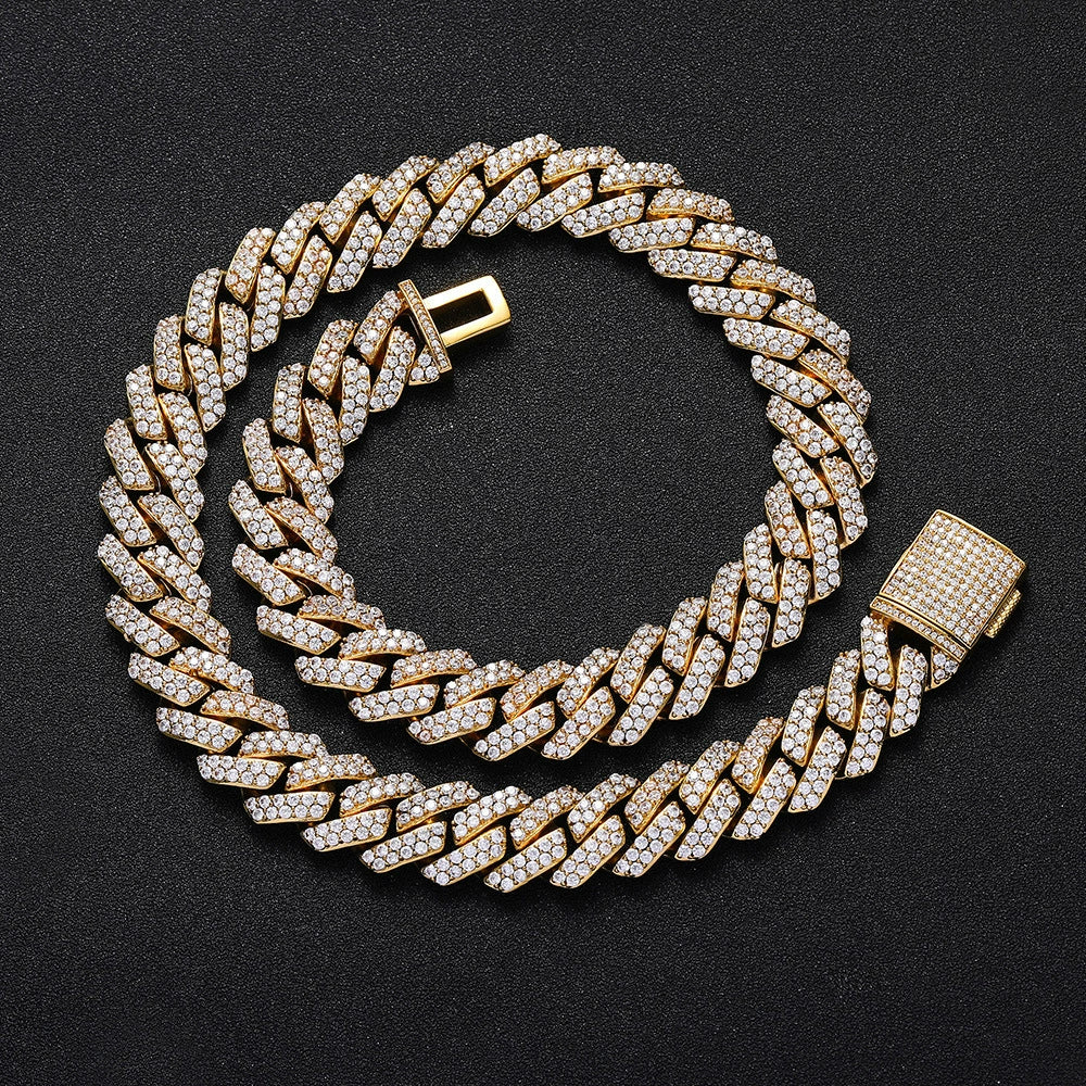 Wholesale Hiphop Style Zirconinlaid Copper Cuban Chain Diamondshaped Necklace Jewelry - Image 12