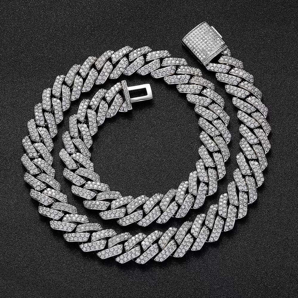Wholesale Hiphop Style Zirconinlaid Copper Cuban Chain Diamondshaped Necklace Jewelry - Image 13