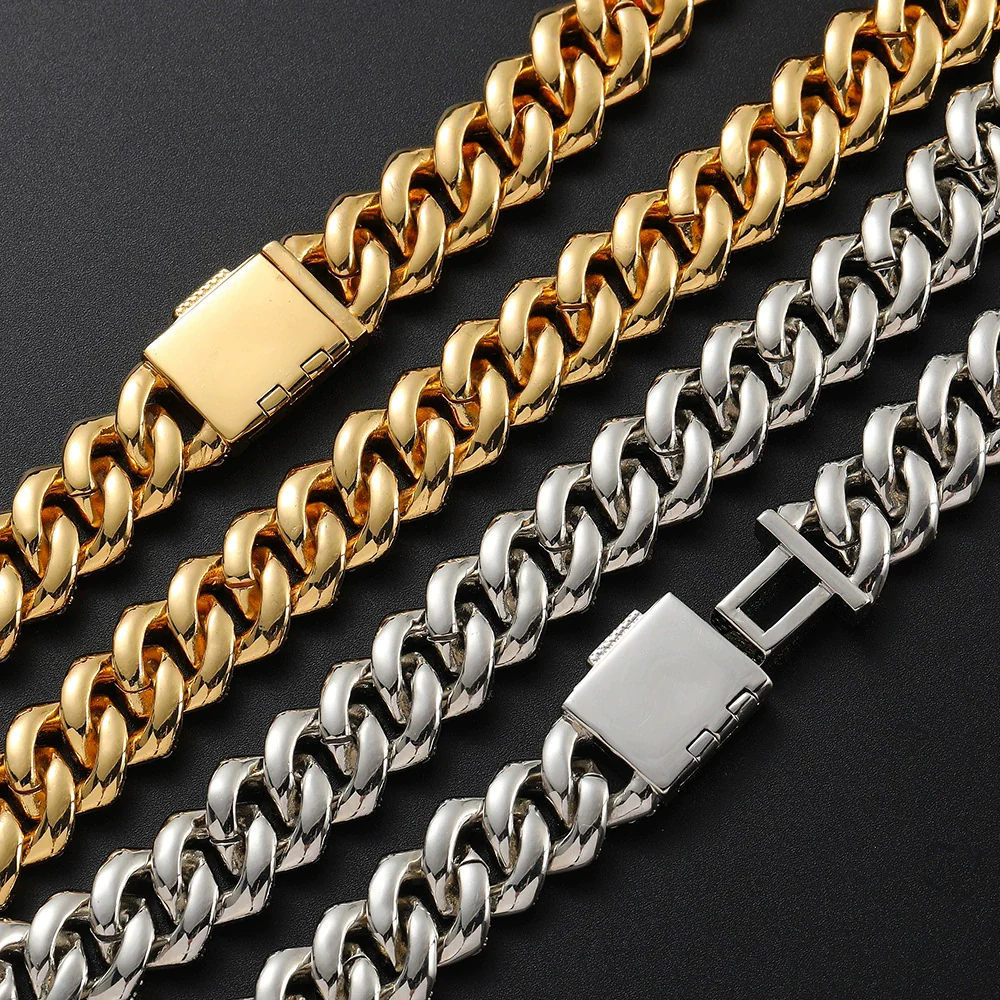Wholesale Hiphop Style Zirconinlaid Copper Cuban Chain Diamondshaped Necklace Jewelry - Image 3