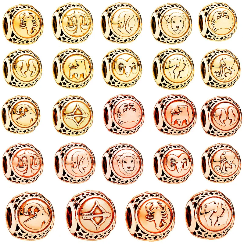 Wholesale Hollow Alloy Constellation Totem Electroplated Beaded Bracelet For Boys And Girls