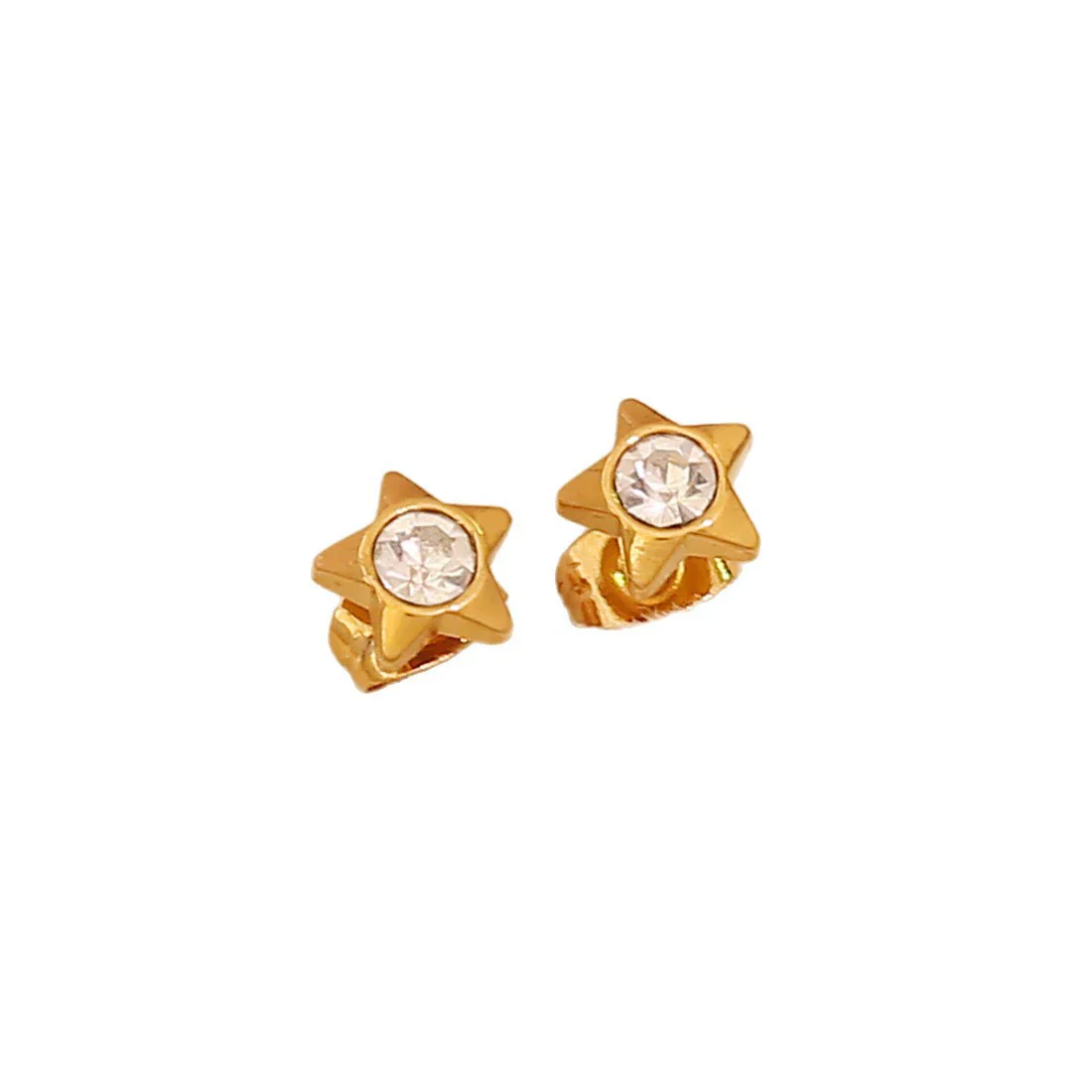 Wholesale Ice Cute Love Star Rhinestone Heart Shape Earrings For Women Titanium Steel Stainless Steel Environmentally Friendly Electroplated - Image 4