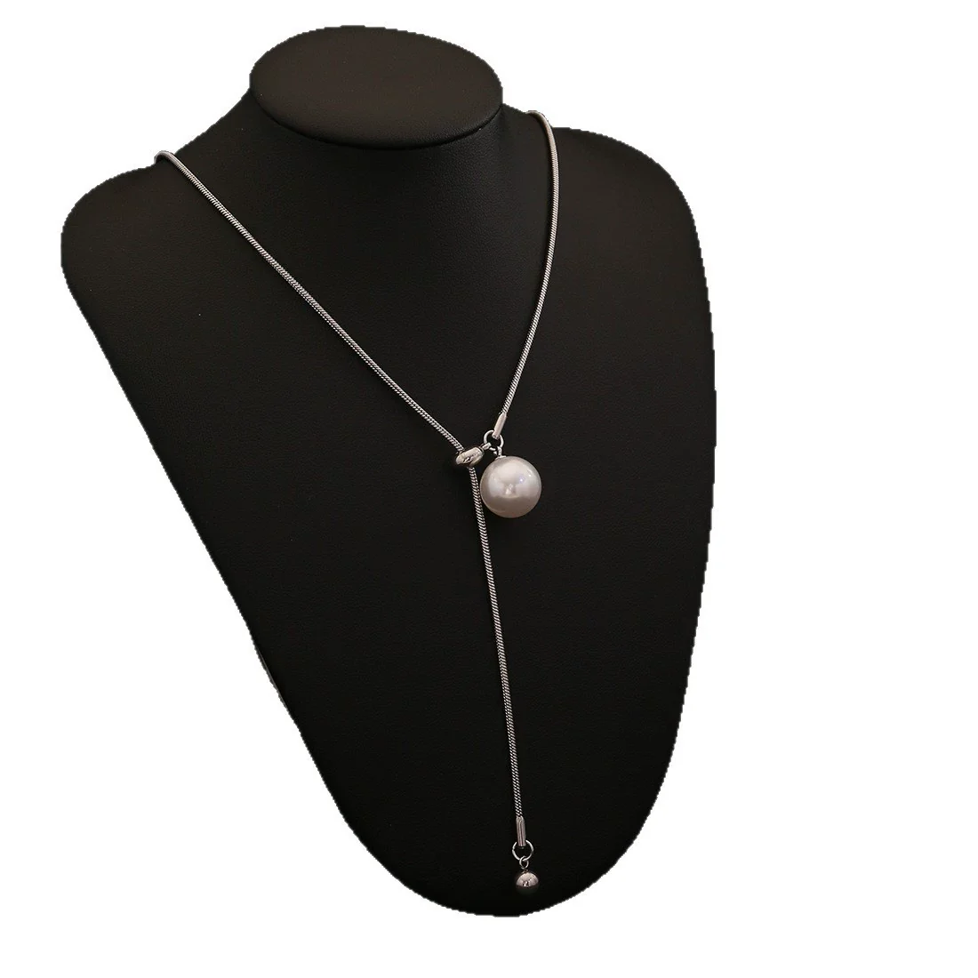 Wholesale Imitation Pearl Pendant Necklace In Personality Style Made Of Stainless Steel - Image 5