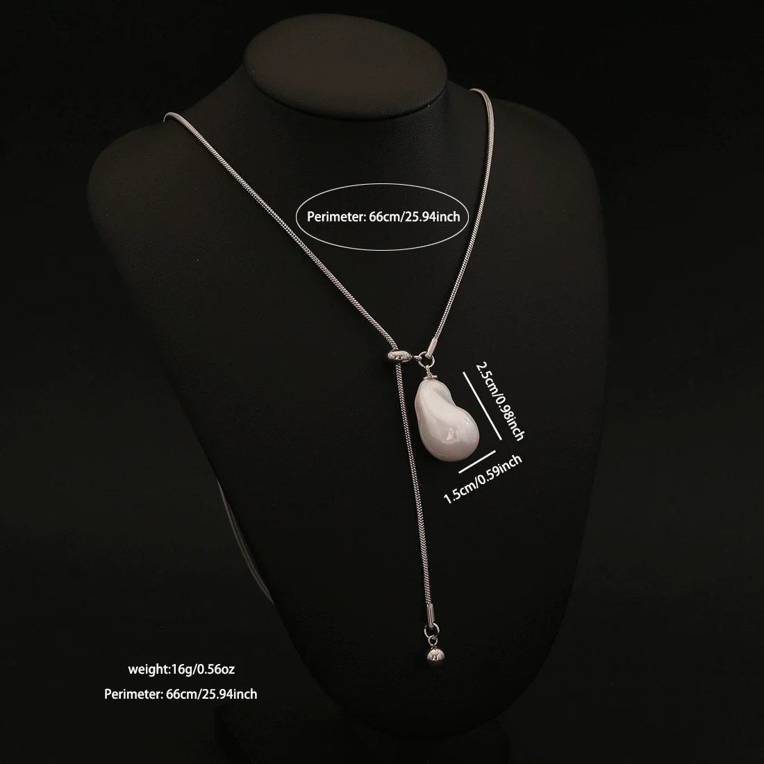 Wholesale Imitation Pearl Pendant Necklace In Personality Style Made Of Stainless Steel - Image 7
