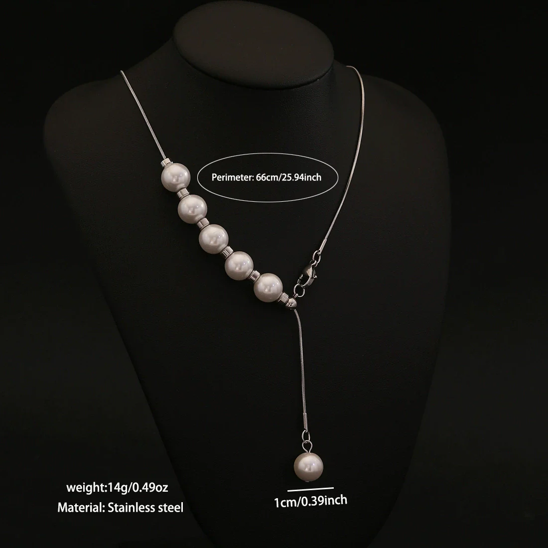 Wholesale Imitation Pearl Pendant Necklace In Personality Style Made Of Stainless Steel - Image 9