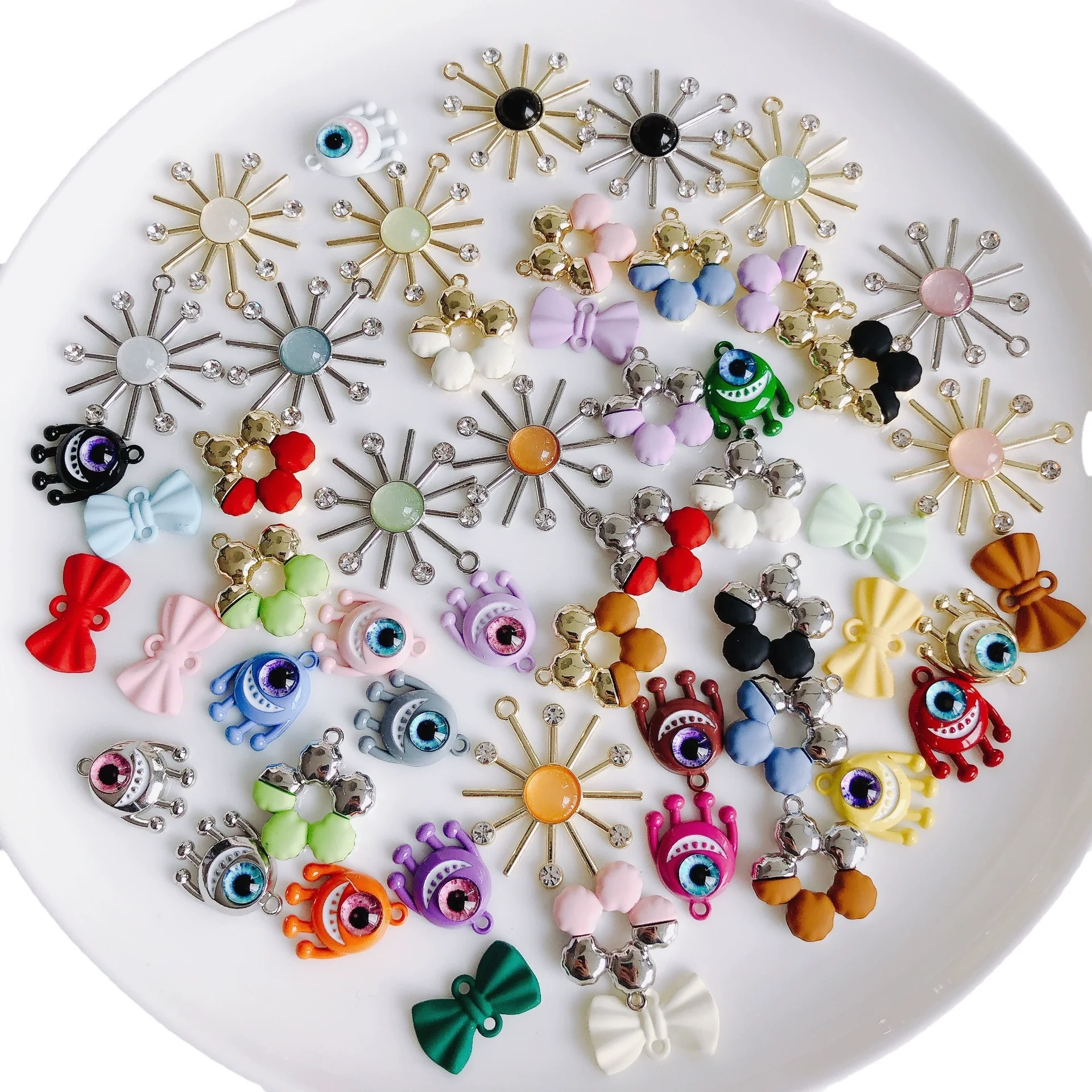 Wholesale Ins Style Alloy Jewelry With Sunflower And Little Devil Flower Bow Handmade With Electroplating - Image 5