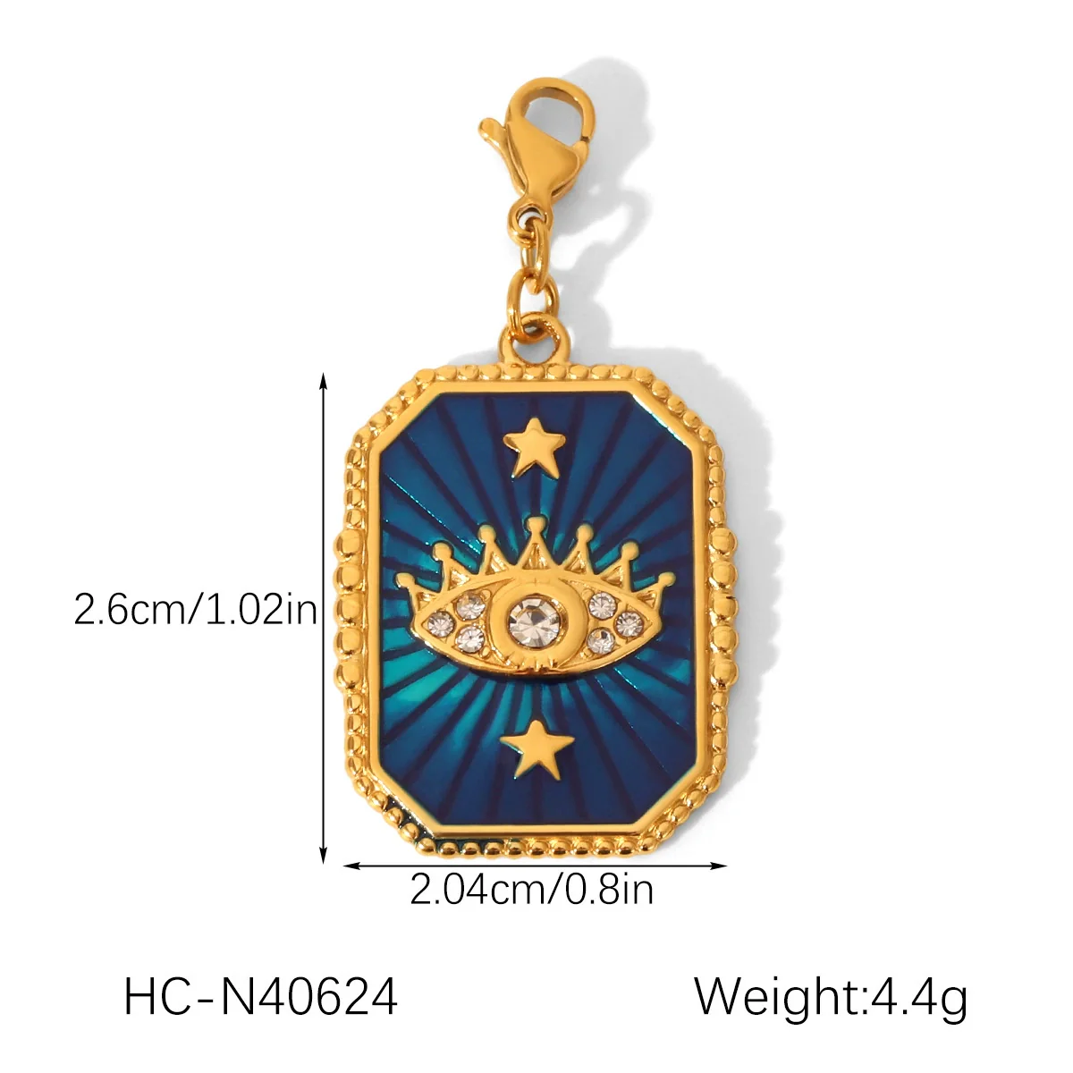 Wholesale Ins Style Dripping Oil Stainless Steel Jewelry Accessories With Star Moon Heart Love Eyes Fish Patterns For Women - Image 6
