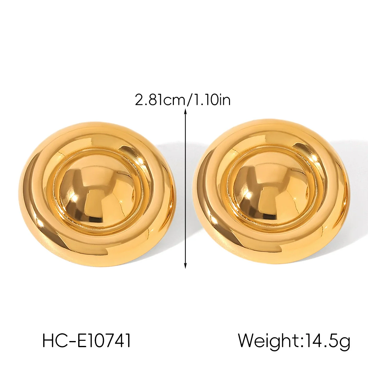 Wholesale Ins Style Geometric Stainless Steel Earrings With Heart Flower Wave Rhombus Drop Star Shapes Electroplated For Women - Image 13