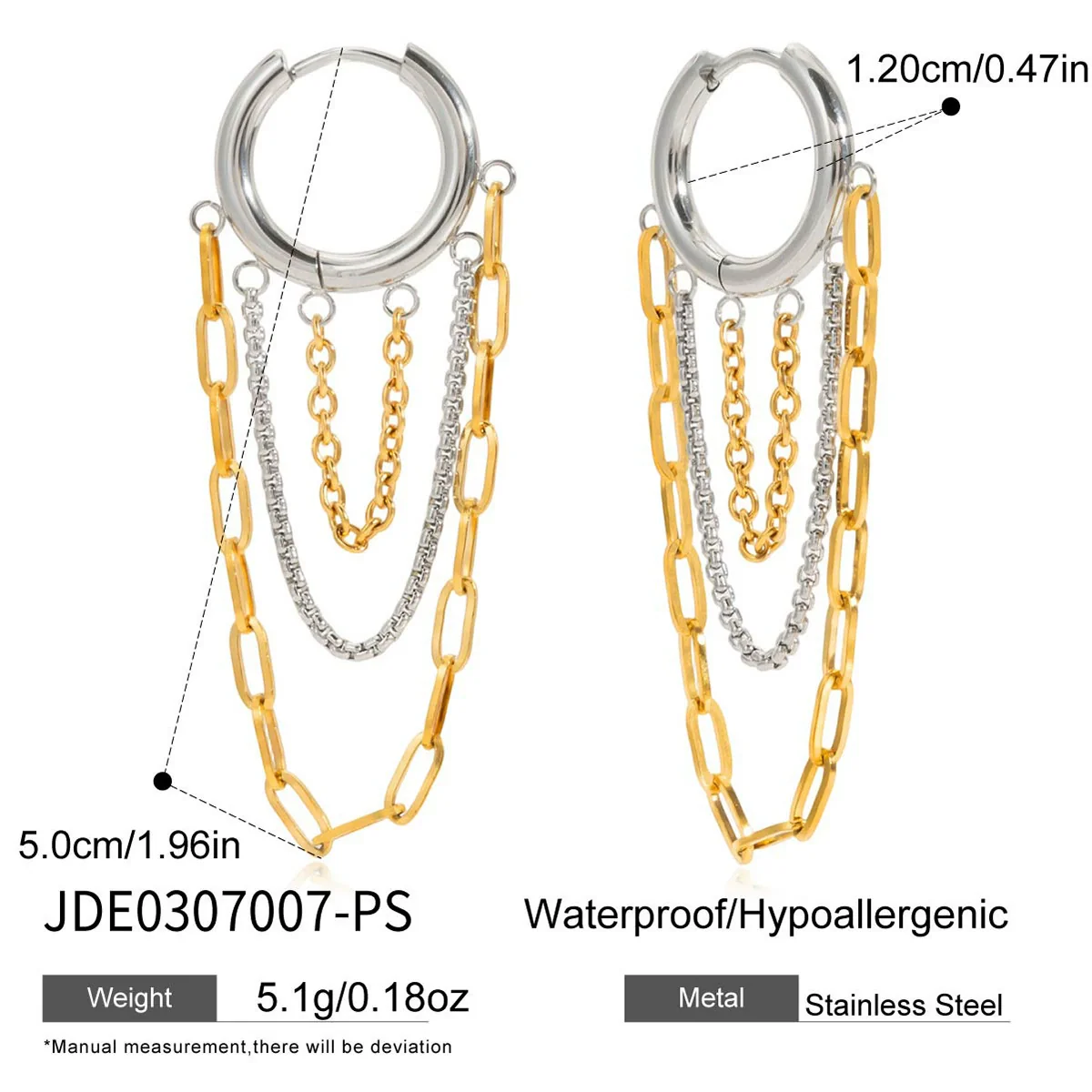 Wholesale Ins Style Geometric Stainless Steel Electroplated Earrings For Women - Image 7